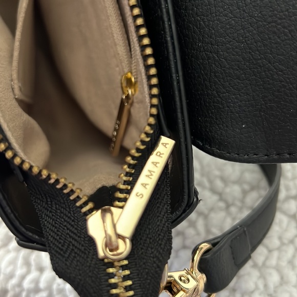 Samara Claire Black Crossbody Bag Apple Vegan Leather - Picture 9 of 9